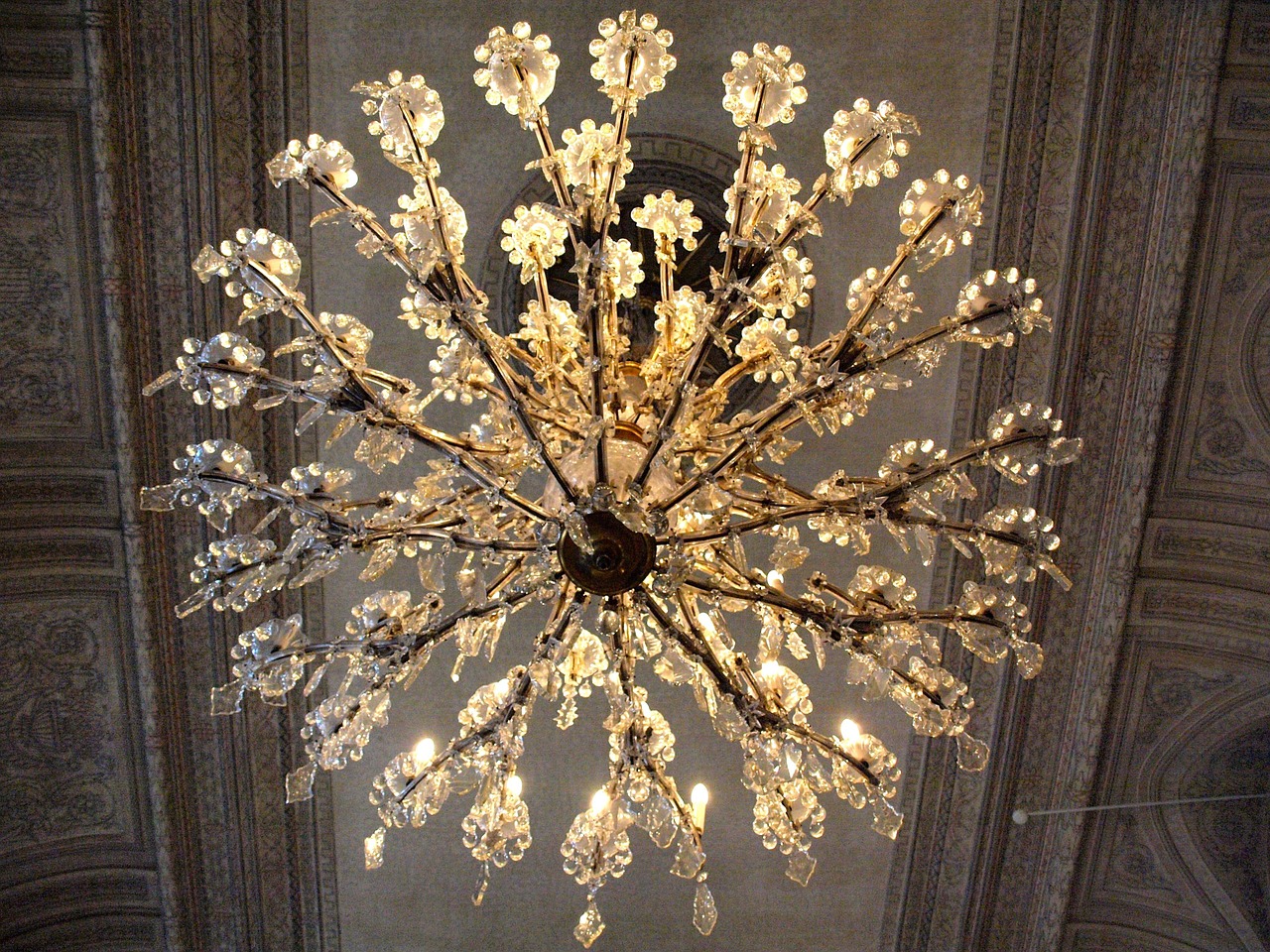 crystal chandelier crystals lamp free photo