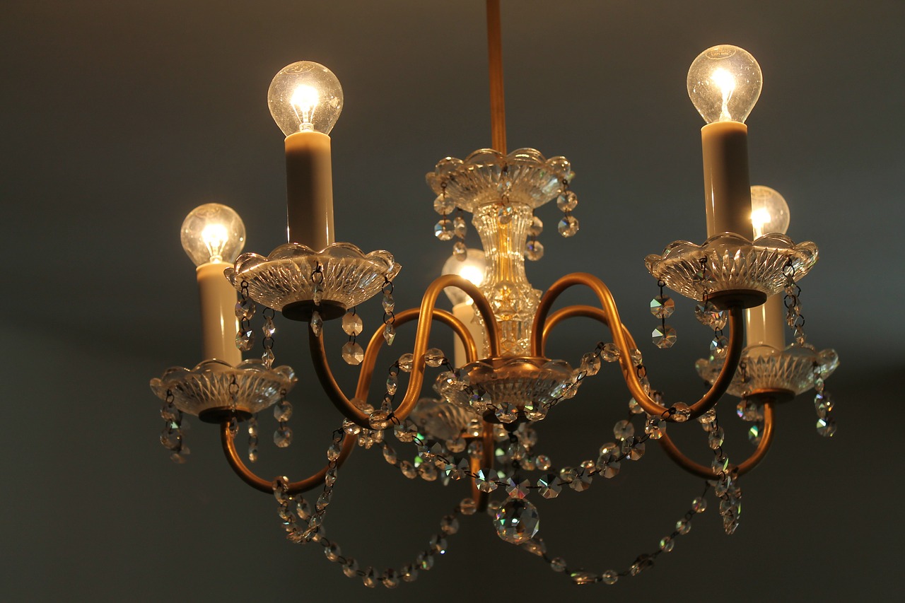 crystal chandelier chandelier light bulb free photo