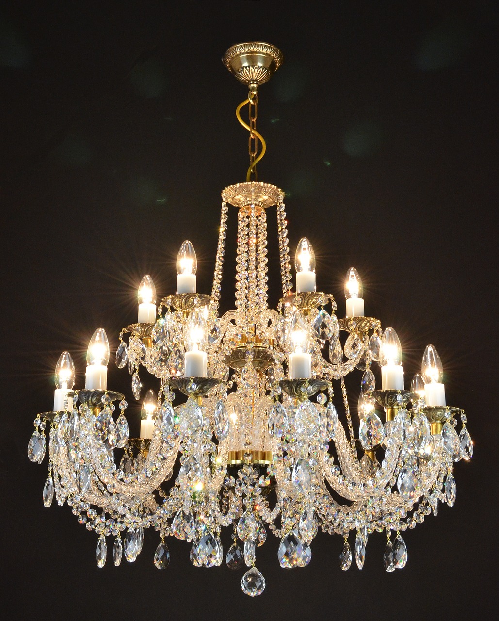 crystal chandelier from the czech republic pendants 30 lead crystal swarovski free photo