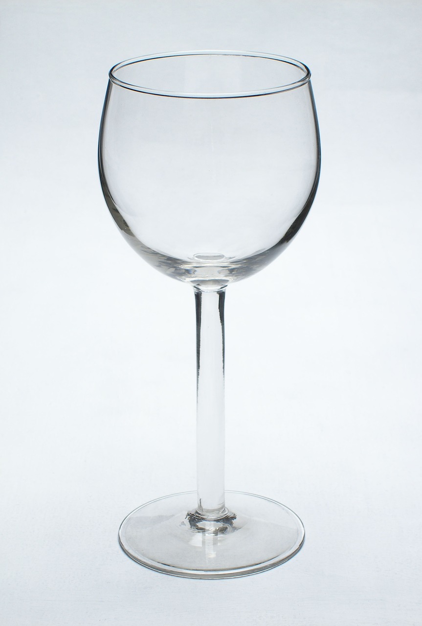 crystal glass about white background free photo