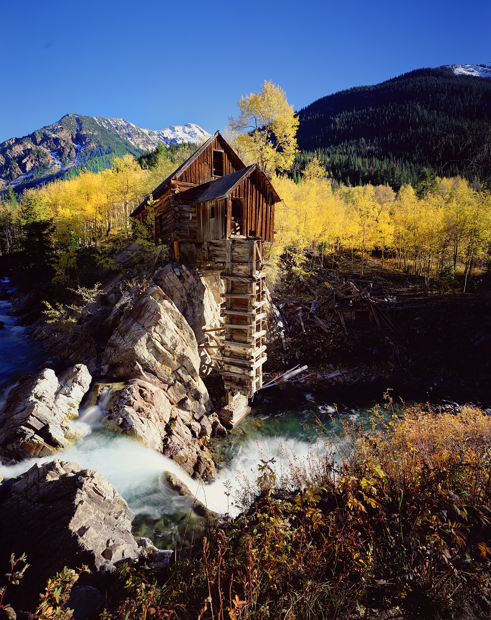 crystal mill colorado autumn free photo