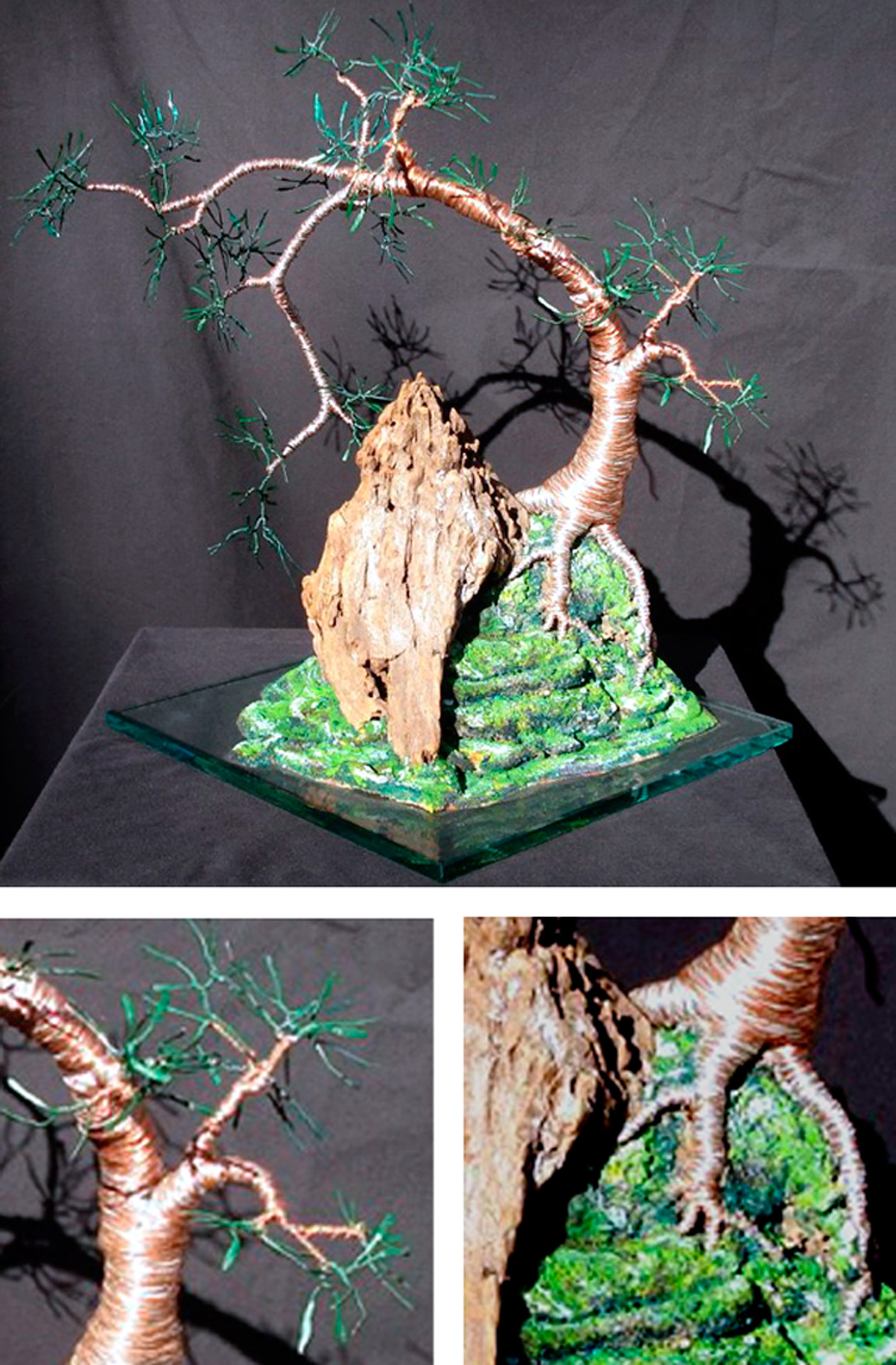 bonsai tree sculpture free photo