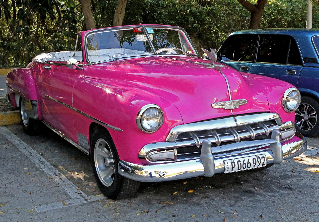 cuba antique car retro free photo