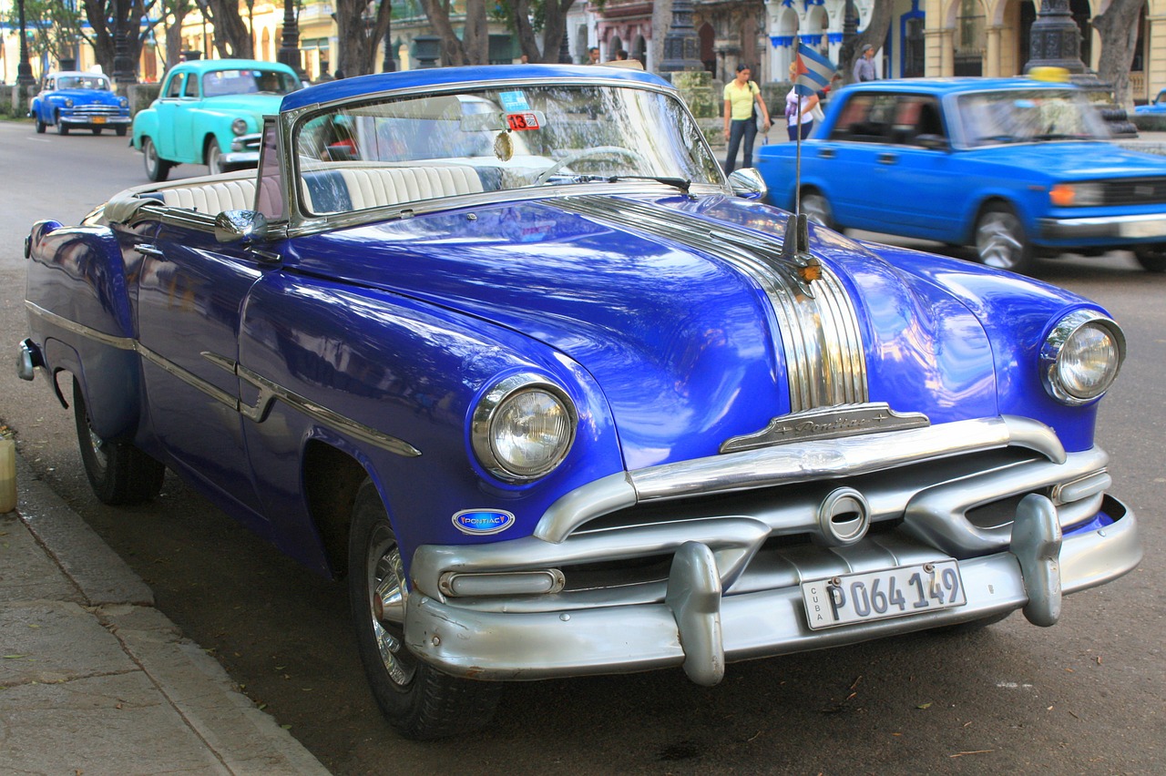 cuba car blue free photo