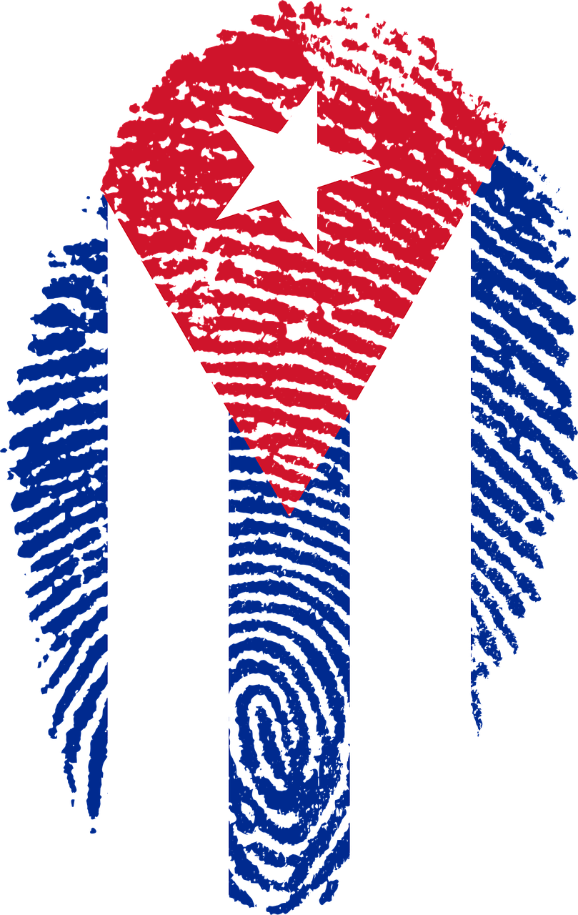 cuba flag fingerprint free photo
