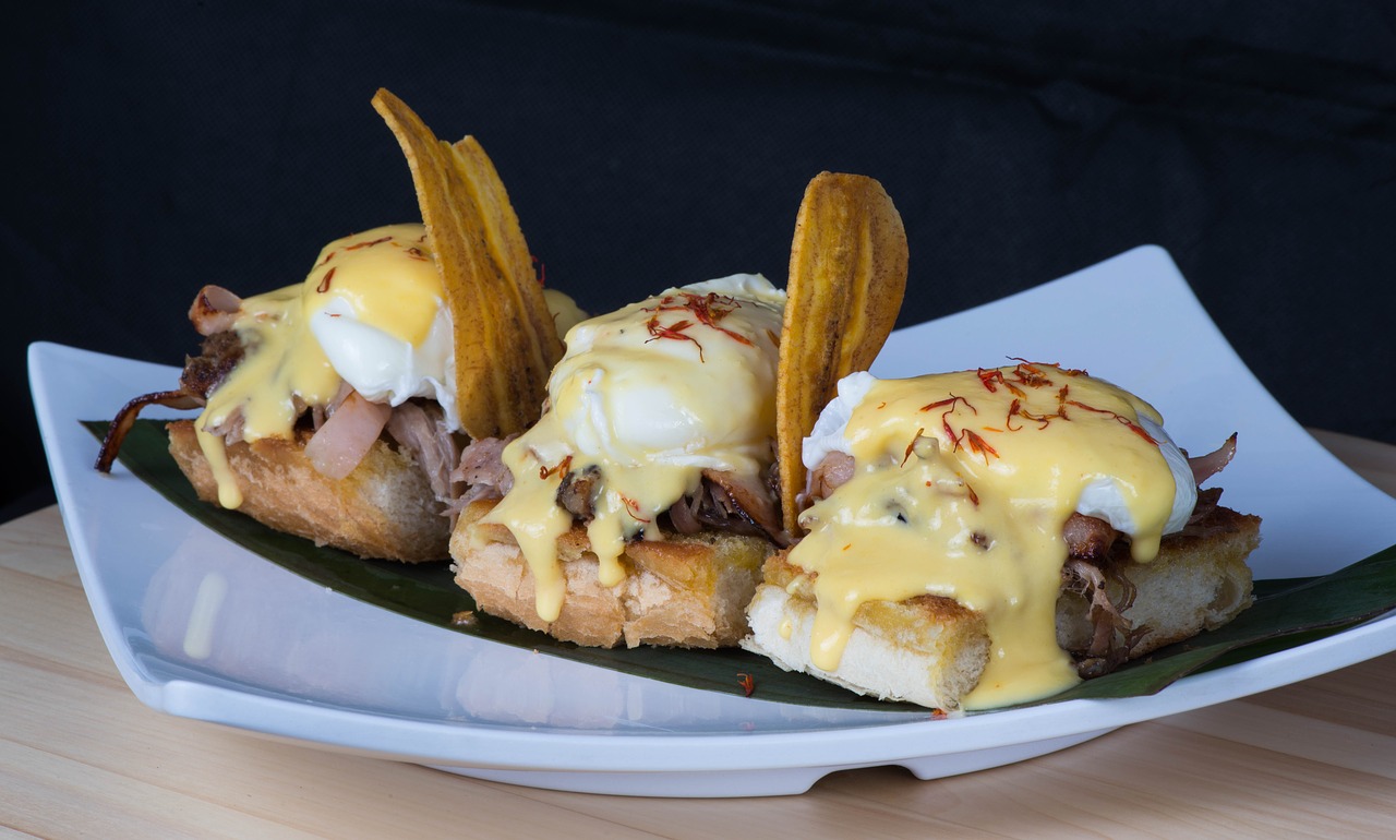 cuban eggs benedict food free photo