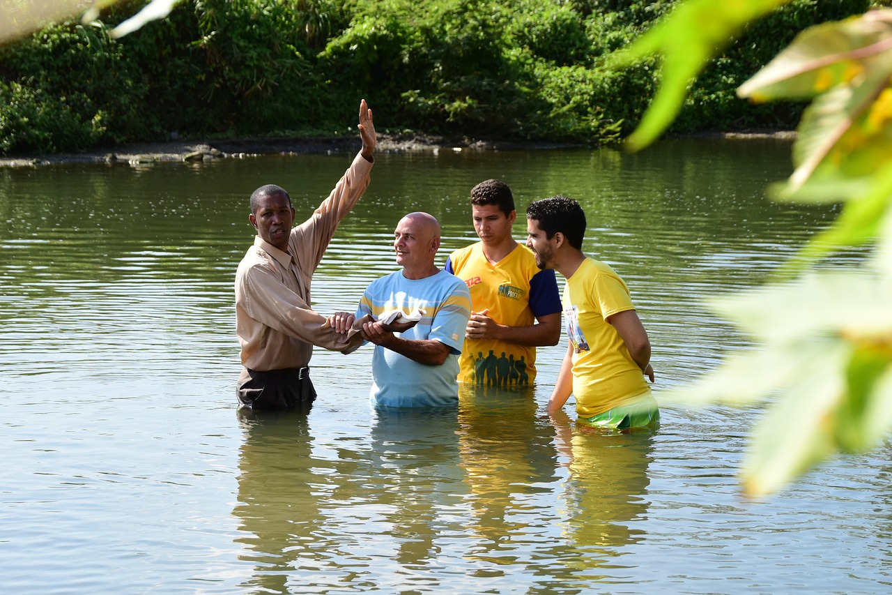 cuban river baptism free photo