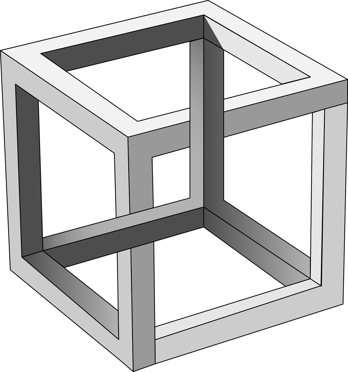cube escher gradient free photo