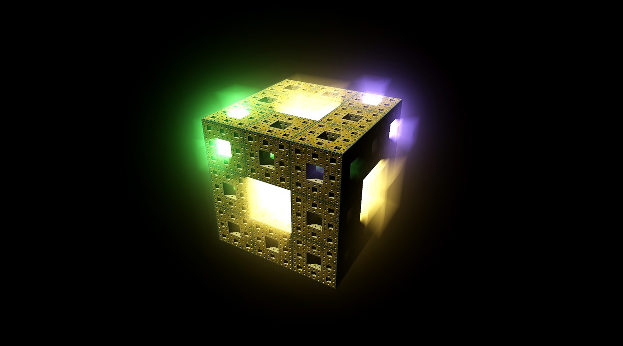 cube fractal light free photo