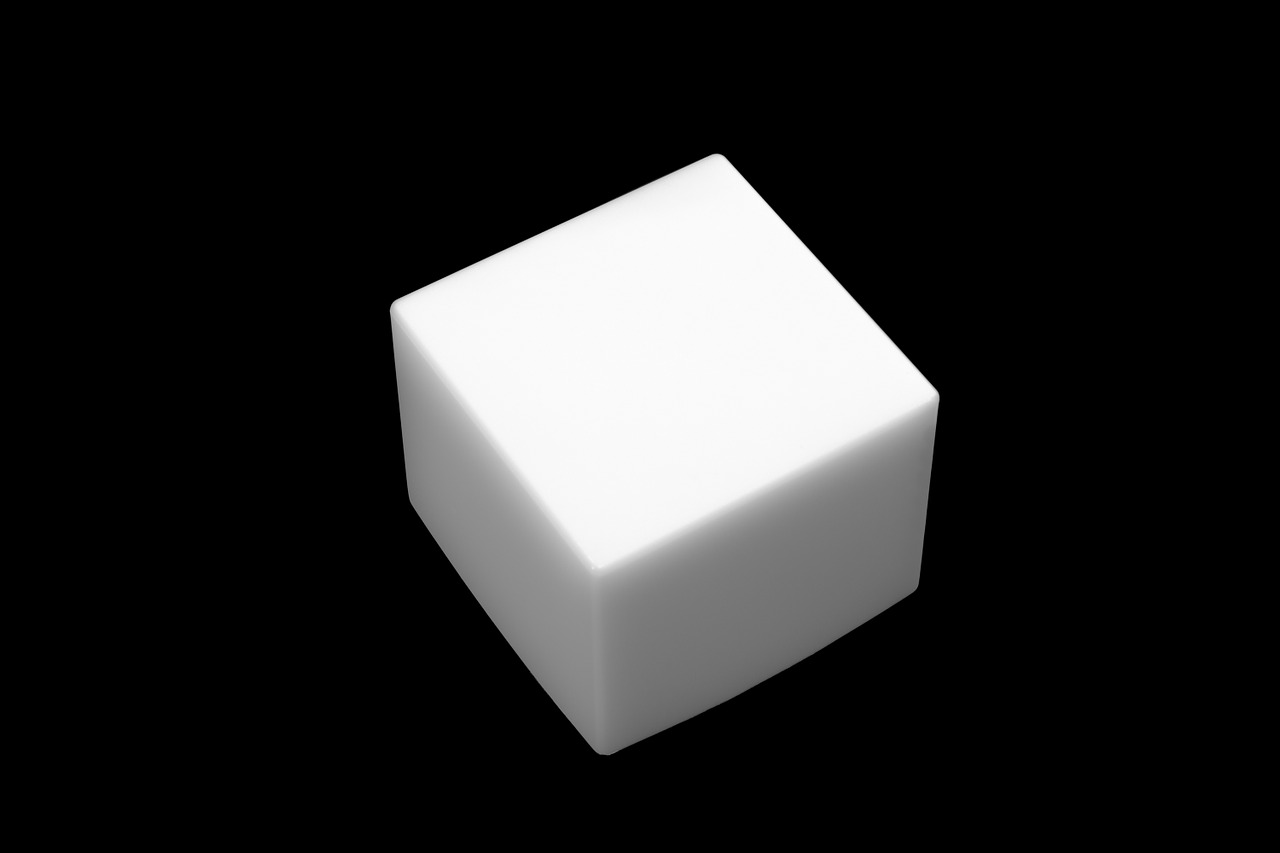 cube white black free photo