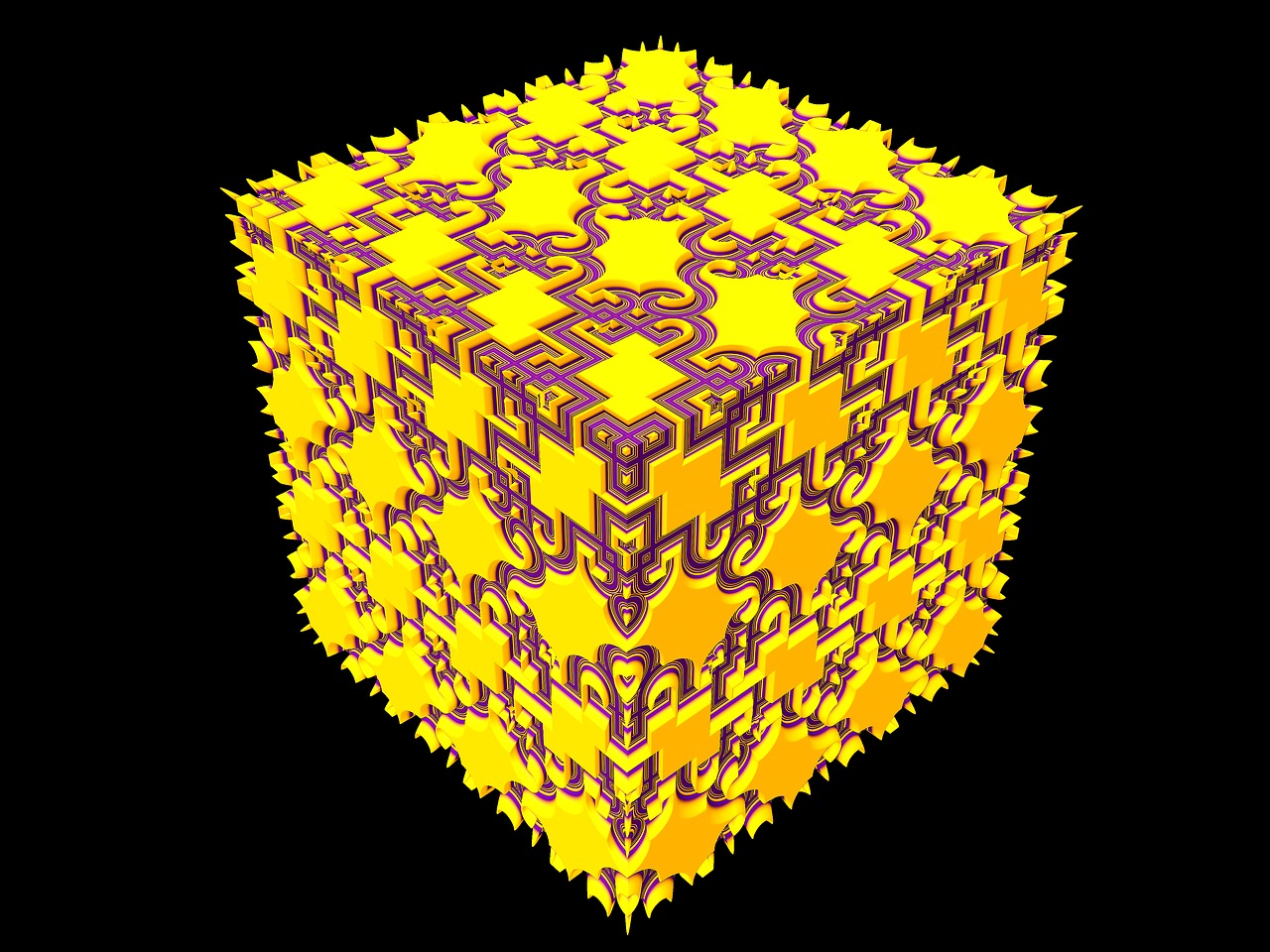 cube render geometric free photo