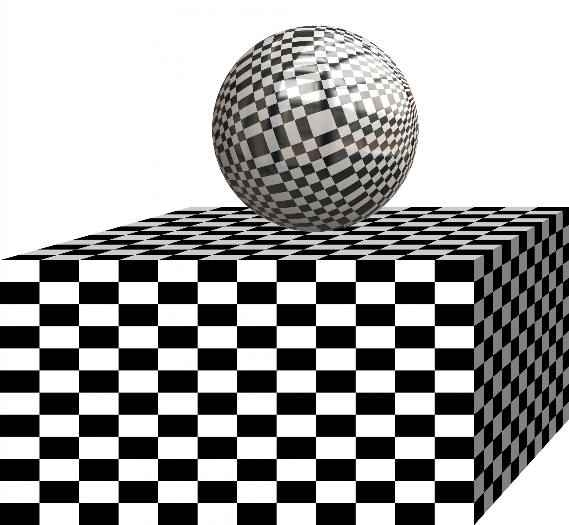 checkerboard sphere ball free photo