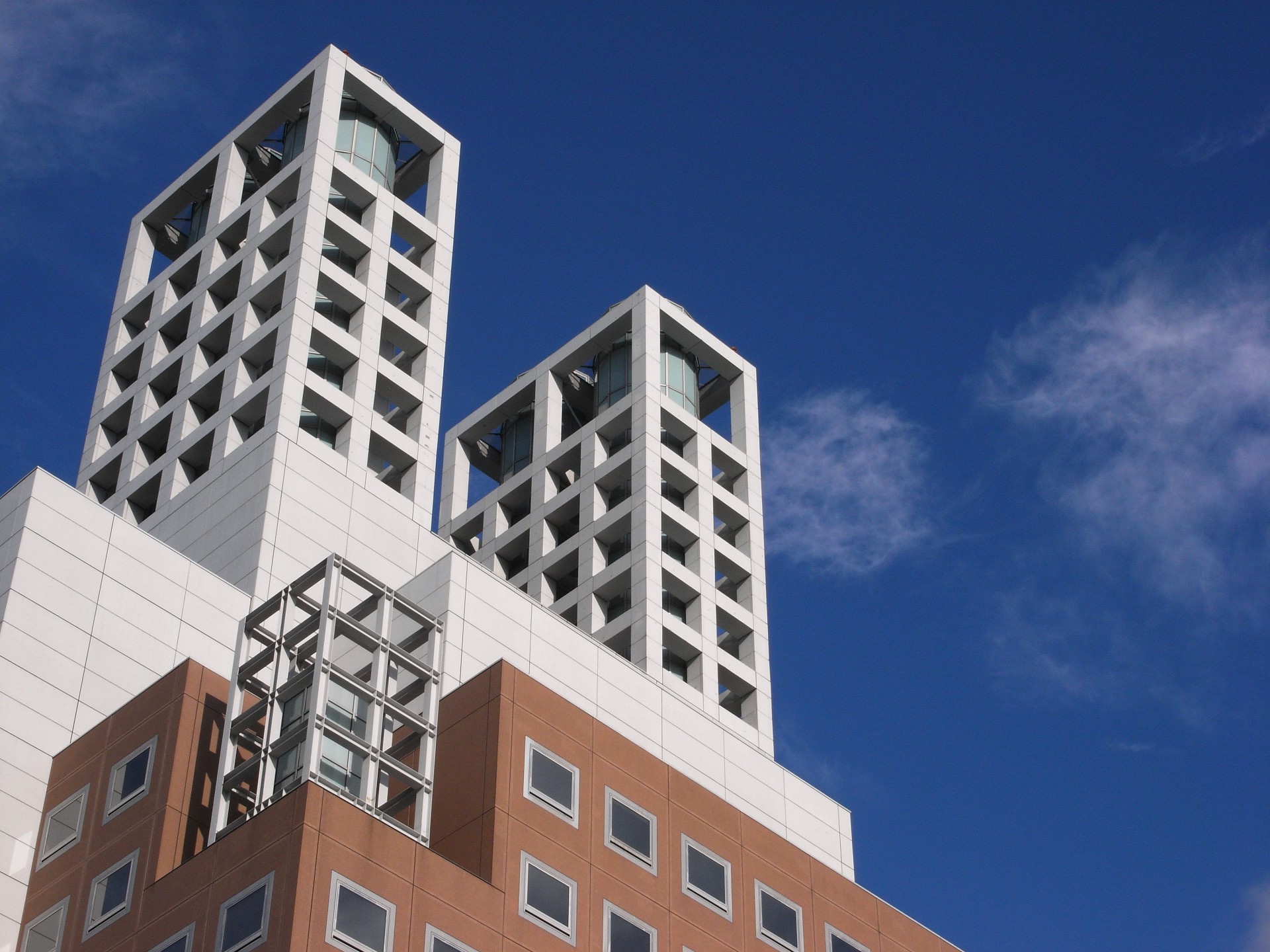 cube sky building free photo