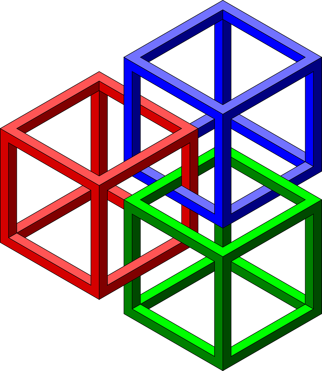cubes impossible geometry free photo