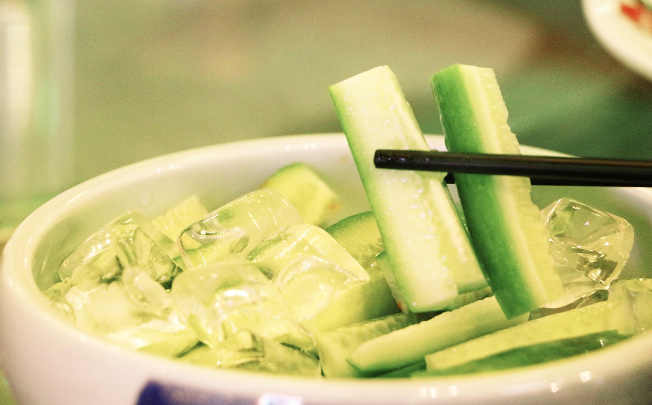 cucumber ice eating free photo