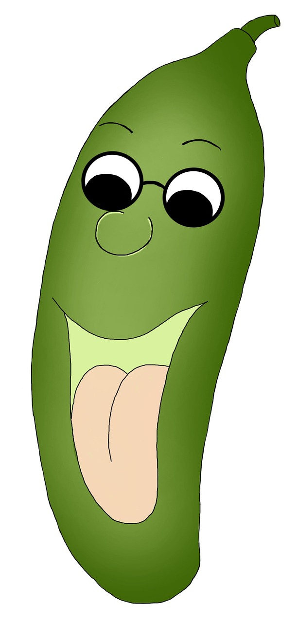 cucumber vegetables comic free photo