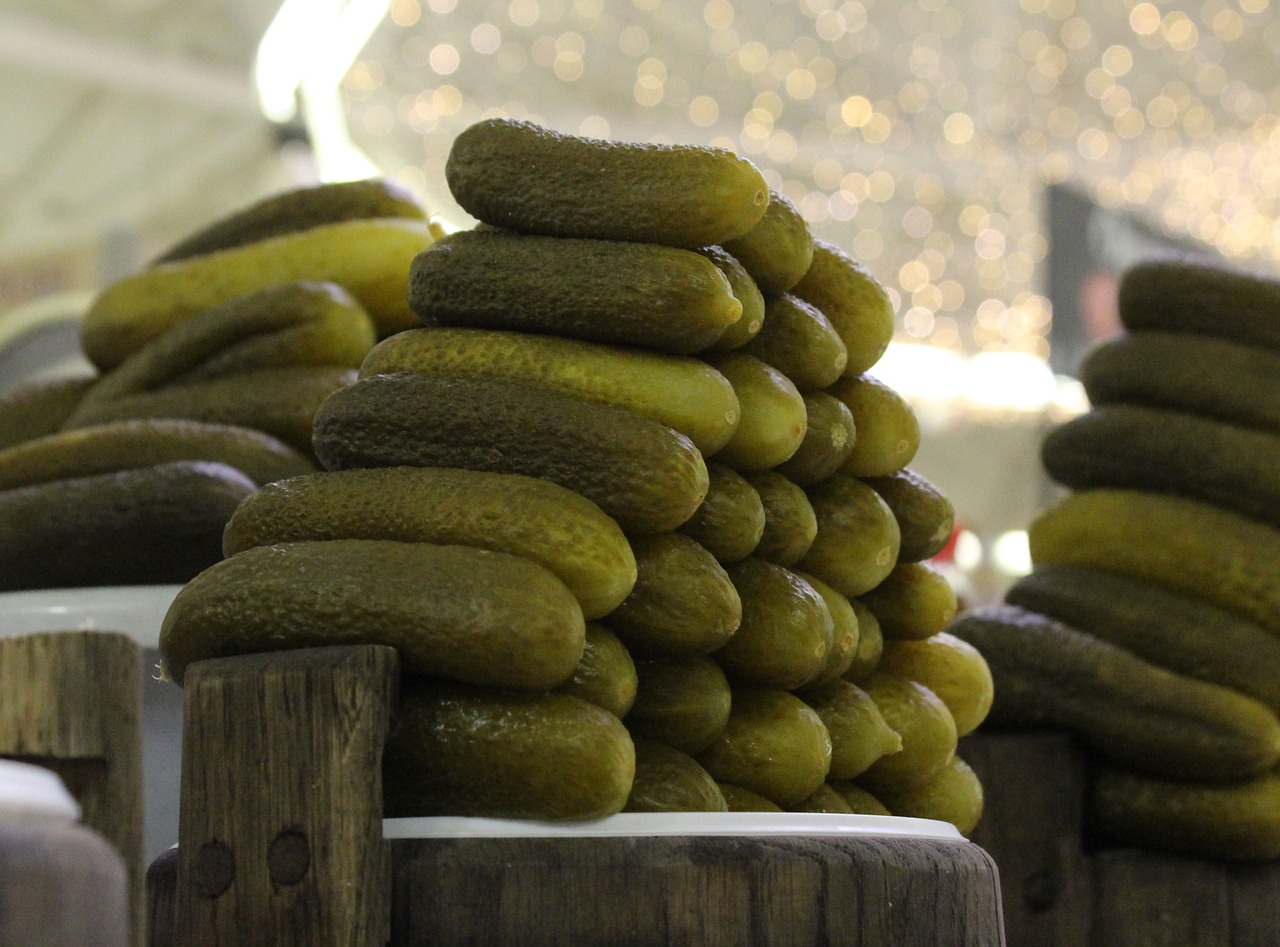cucumbers salty market free photo