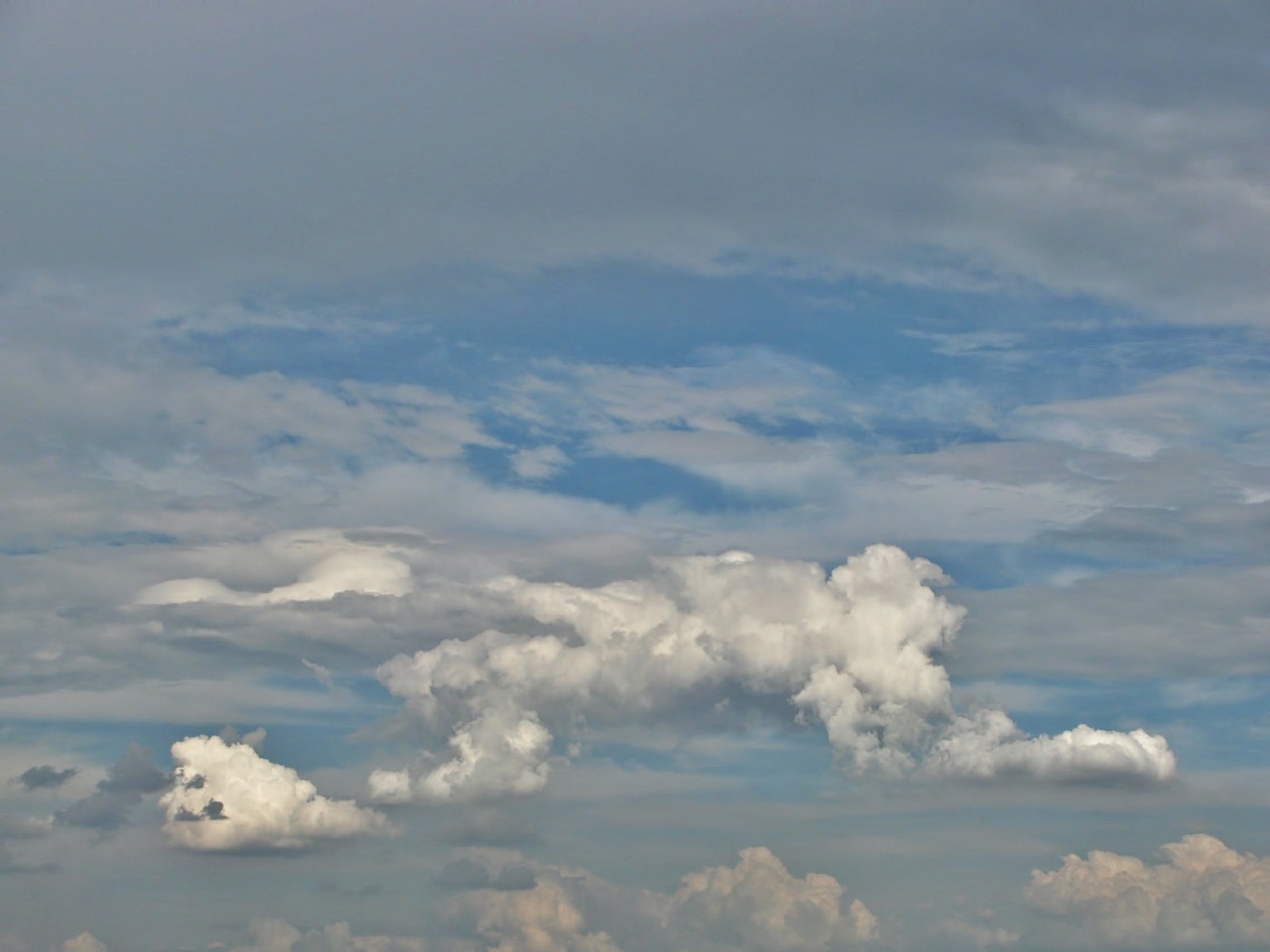 cumulonimbus cumulus clouds free photo