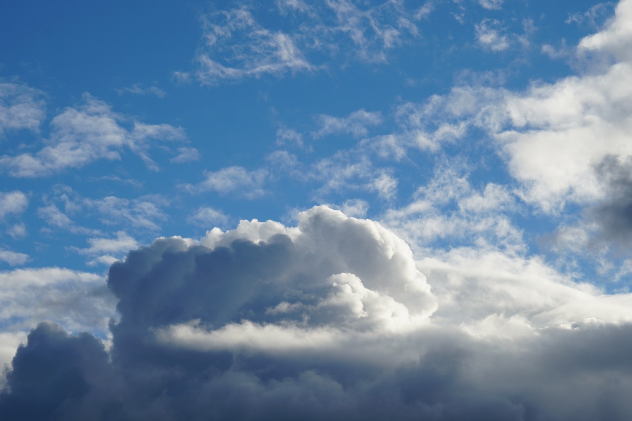 cumulus clouds clouds clouded sky free photo