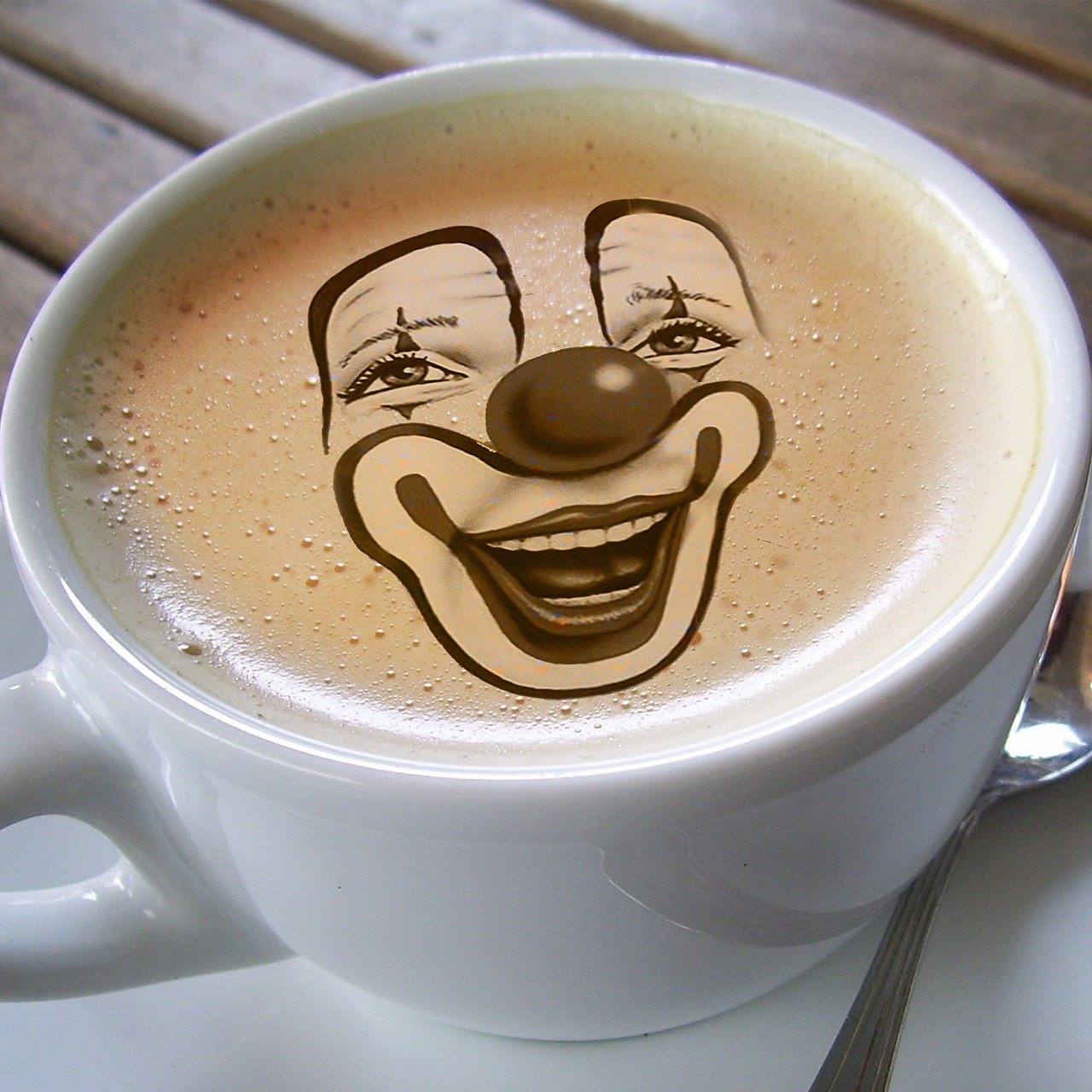 cup coffee clown free photo