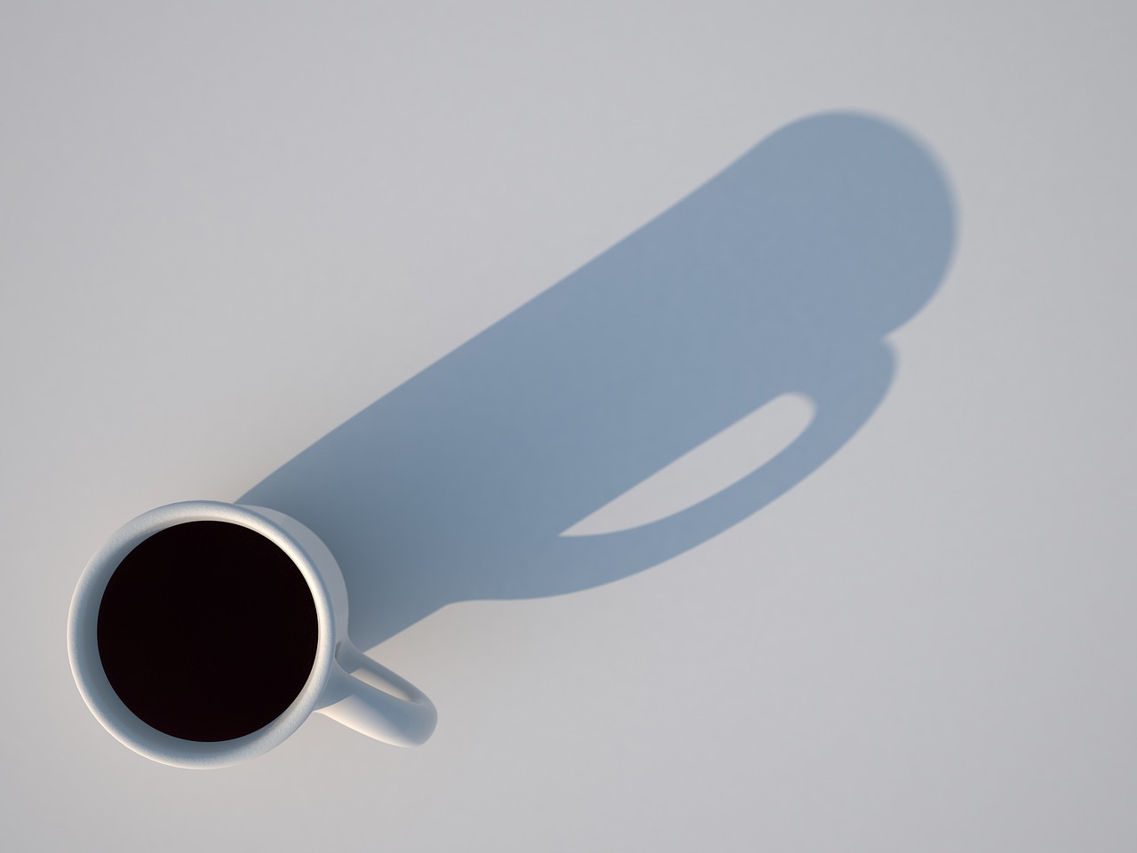 cup shadow 3d free photo