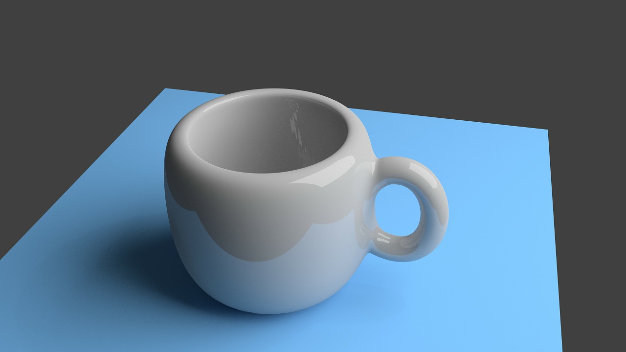 cup 3d raytracing free photo