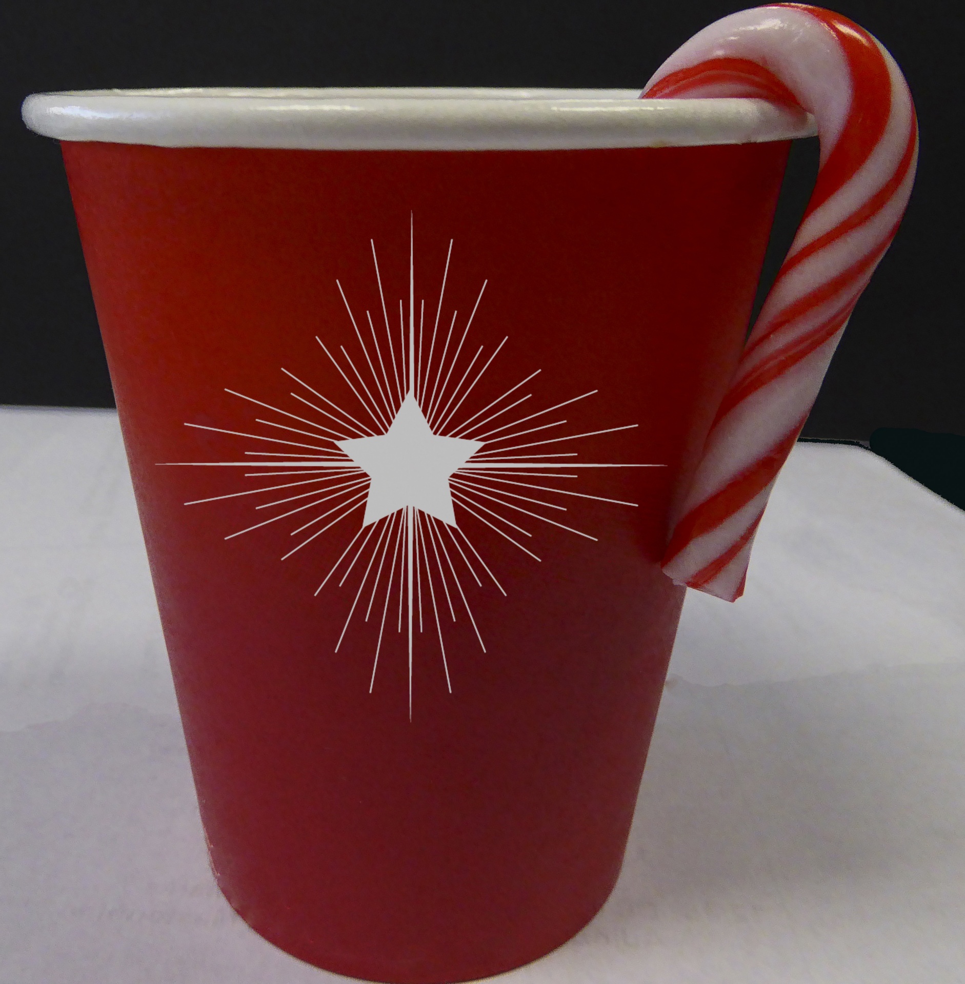 red paper cup christmas star free photo