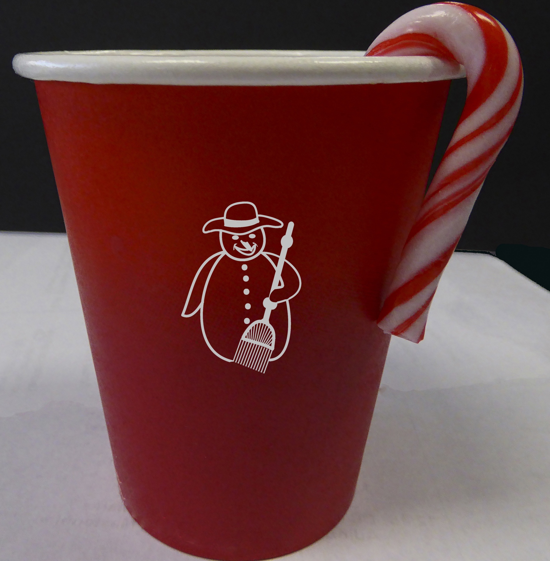christmas red paper cup candy cane free photo
