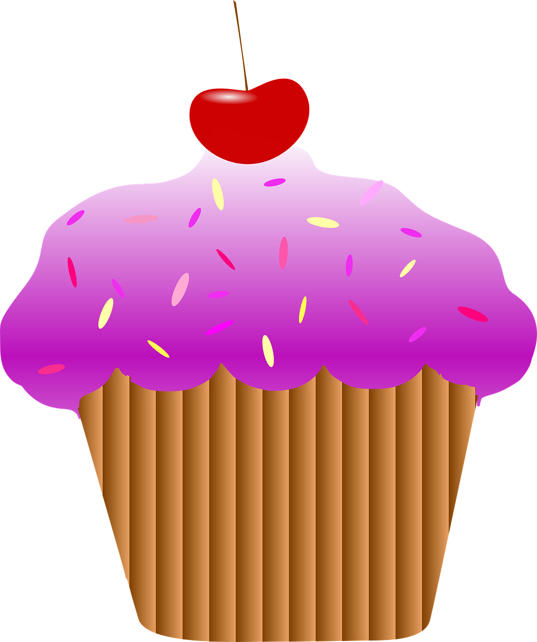 cupcake cherry purple free photo