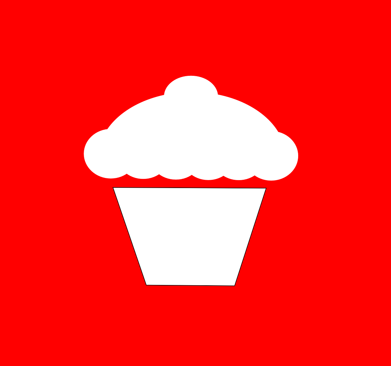 cupcake white red background free photo