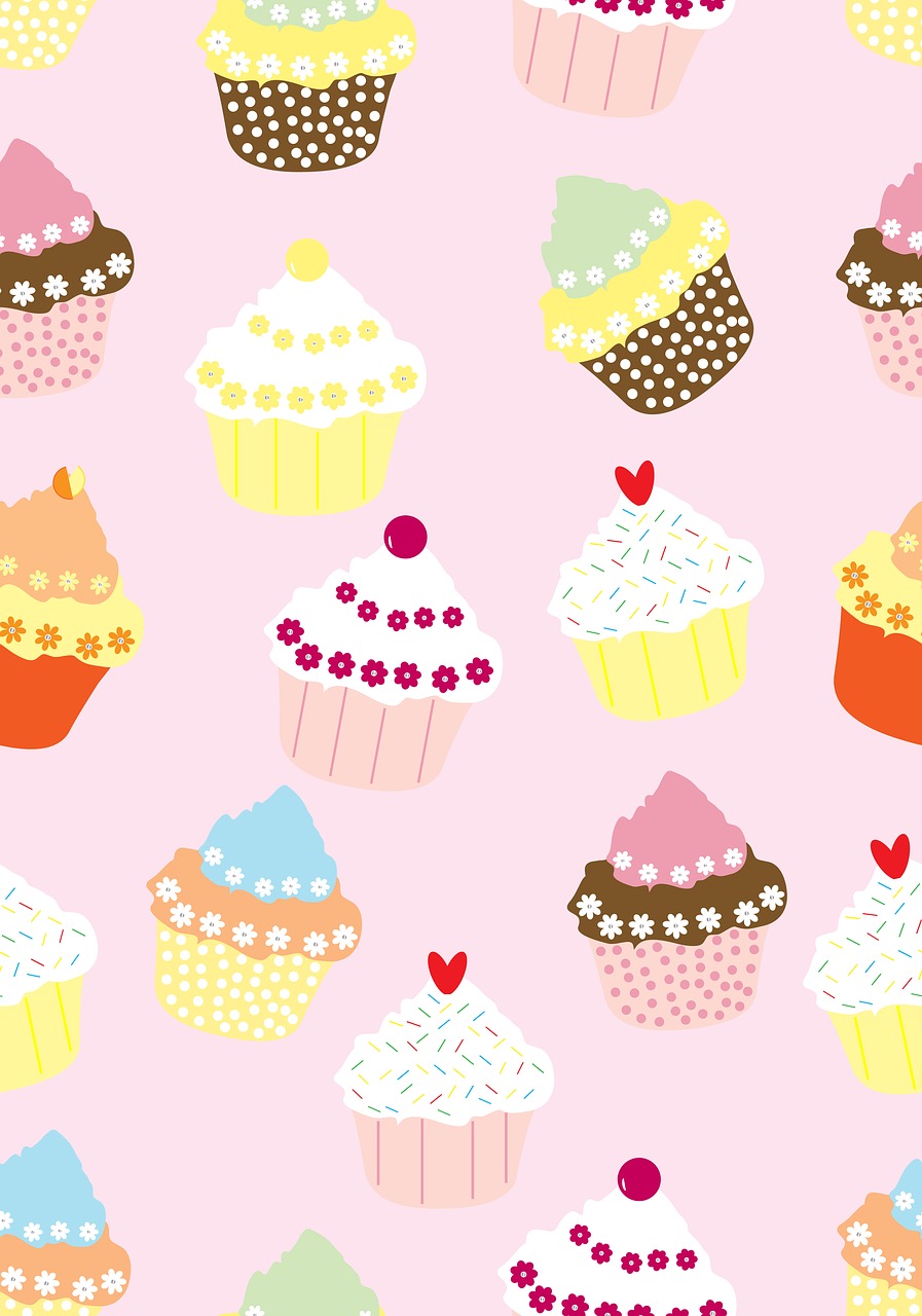 Cupcakeswallpaperpaperbackgroundseamless Free Image