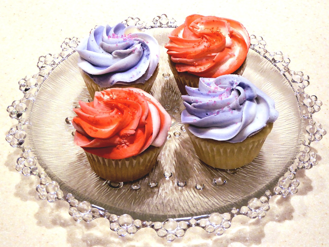 cupcakes white cake colorful frosting free photo