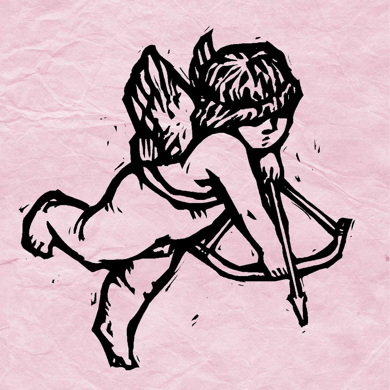 cupid drawing parchment free photo