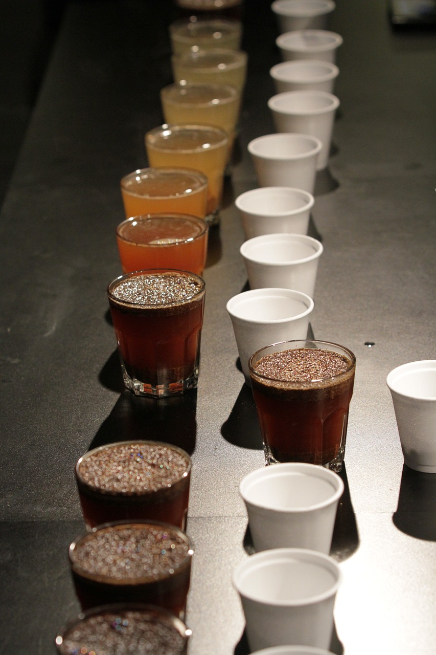 cupping coffee tasting coffee free photo