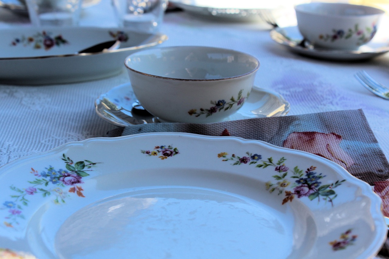 cups high tea plate free photo