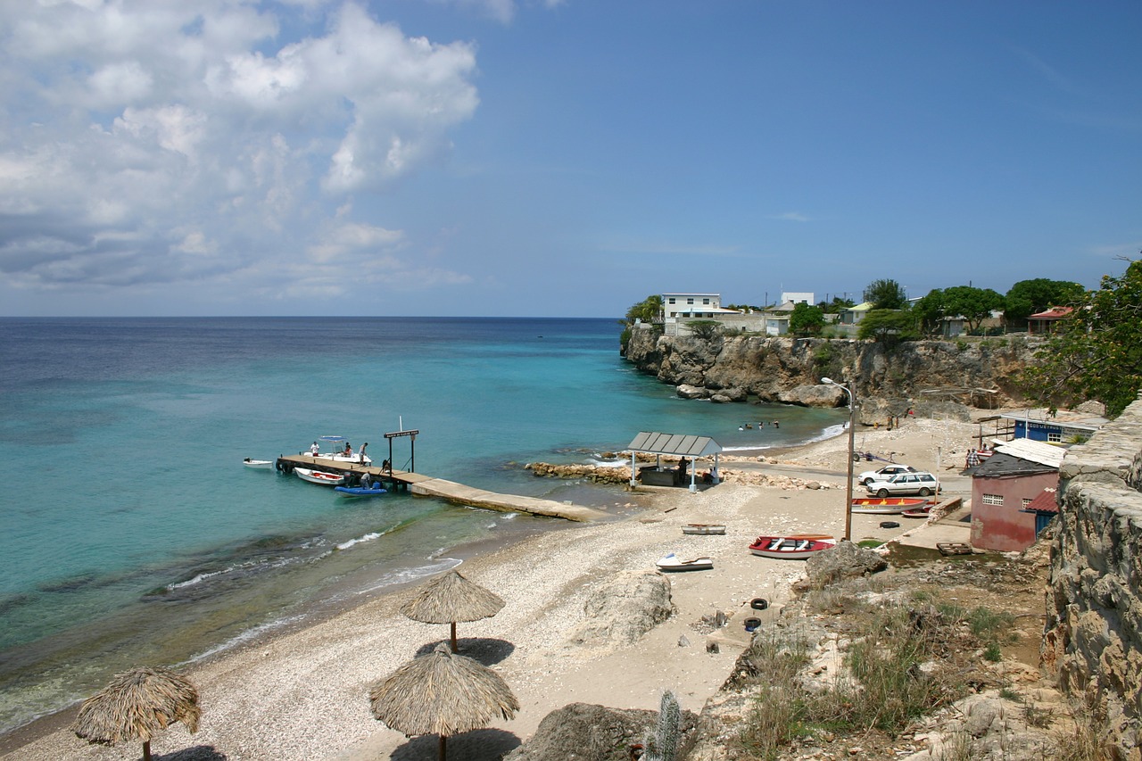 curacao beach water free photo