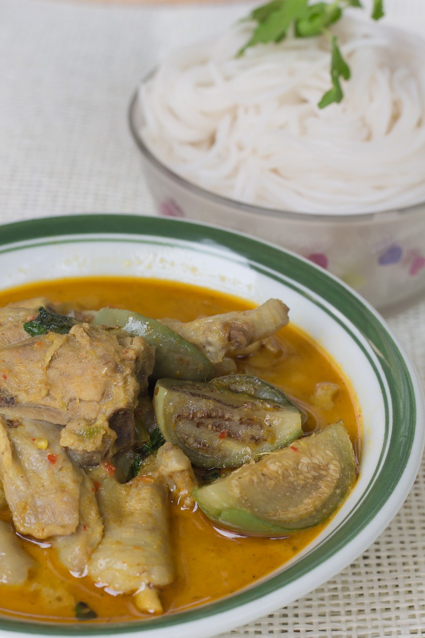 curry green curry chicken free photo