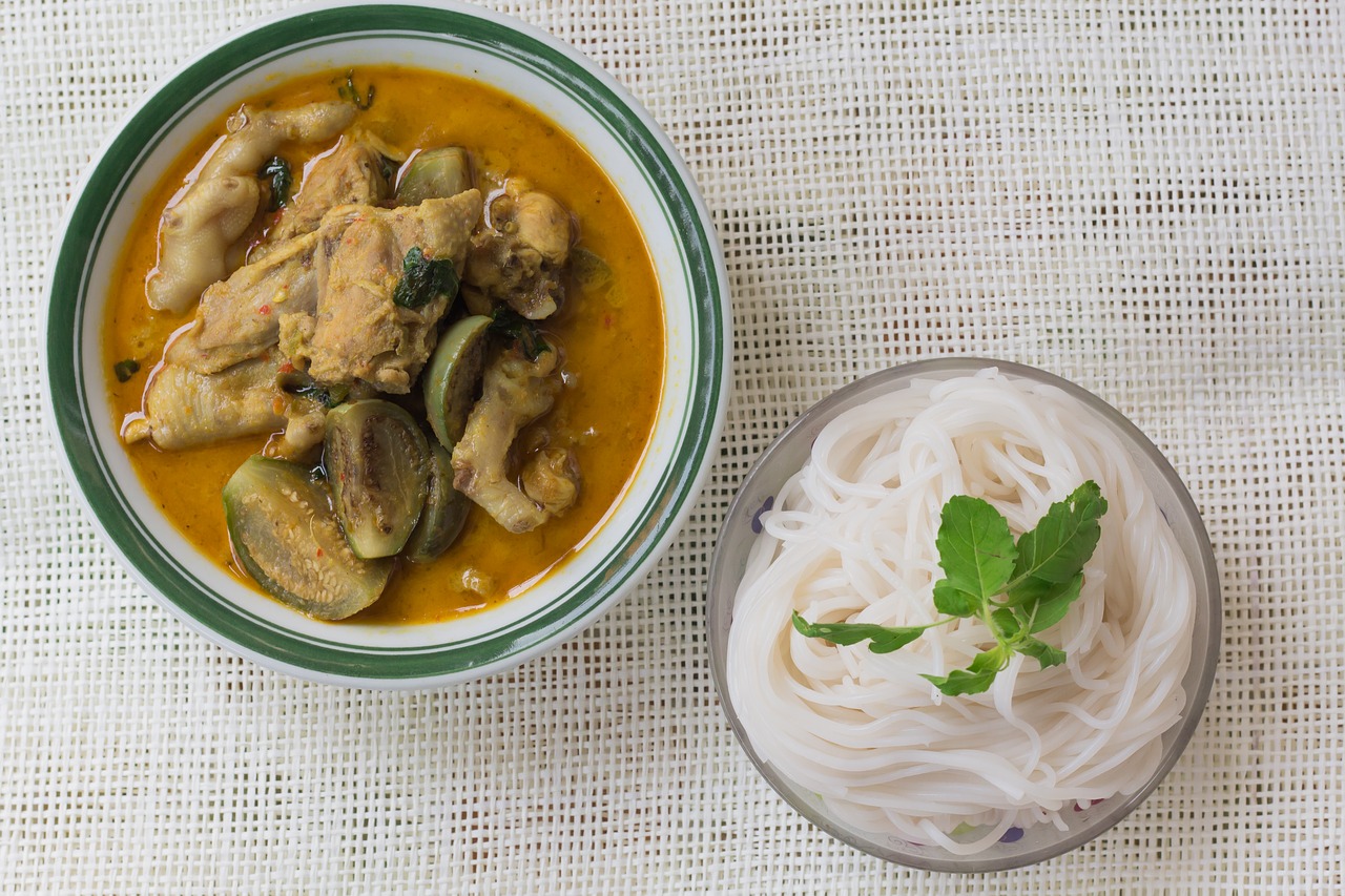 curry green curry chicken free photo