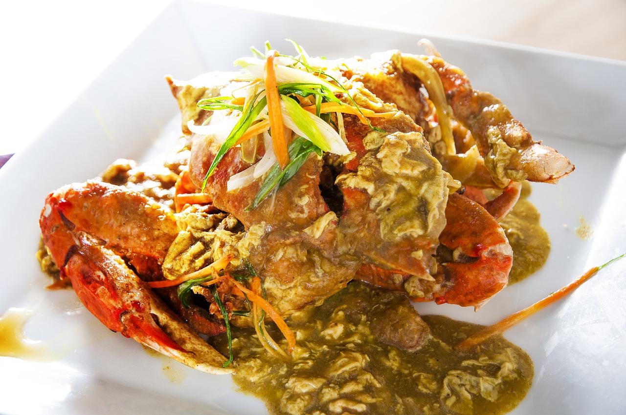 curry  the sauce burn  flower crab free photo