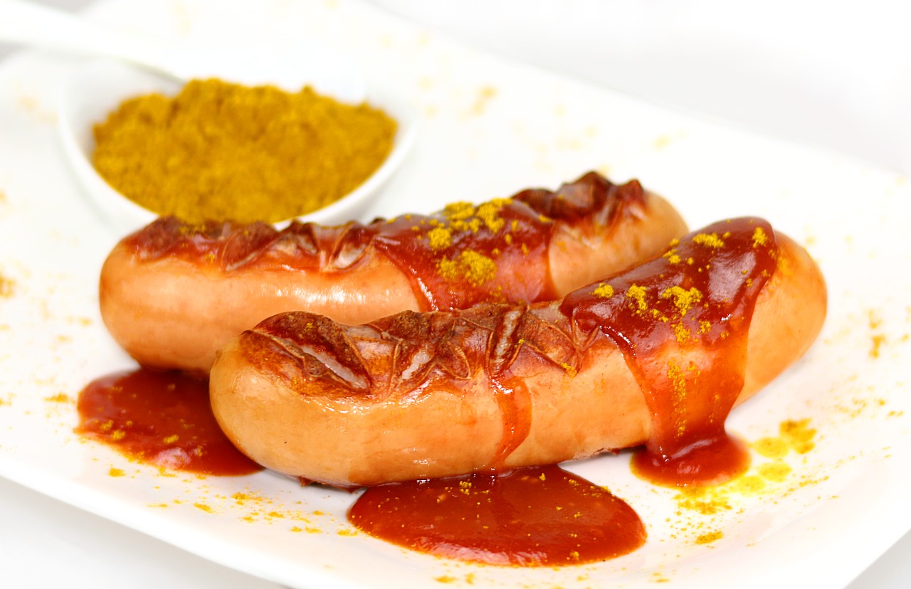 currywurst sausage fast food free photo