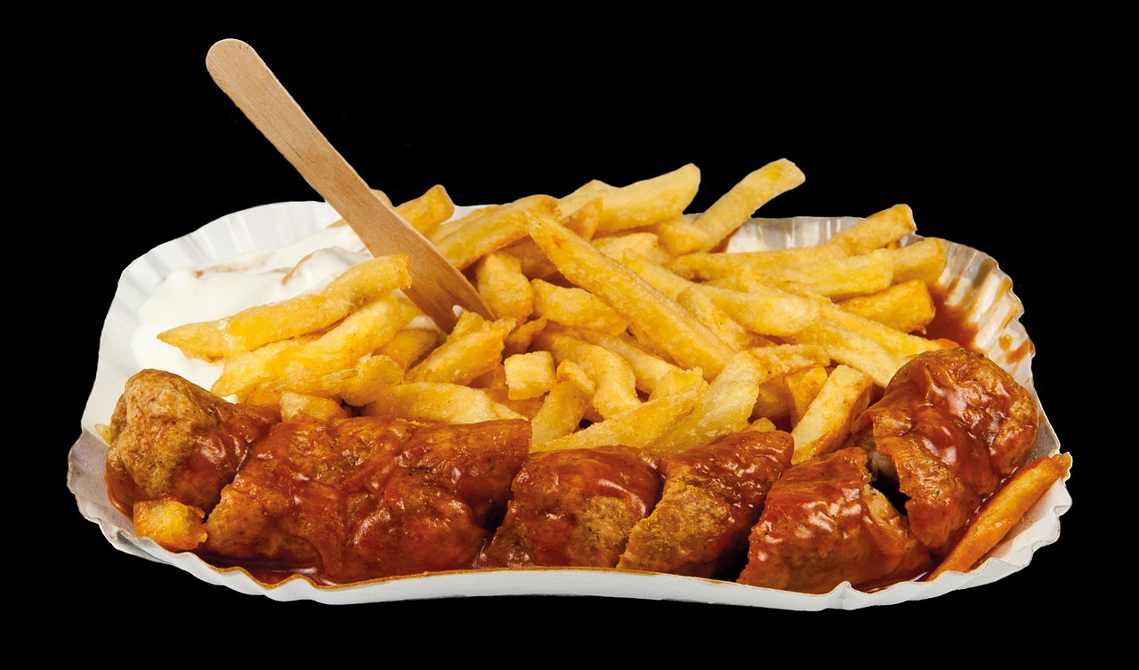 currywurst fast food nutrition free photo
