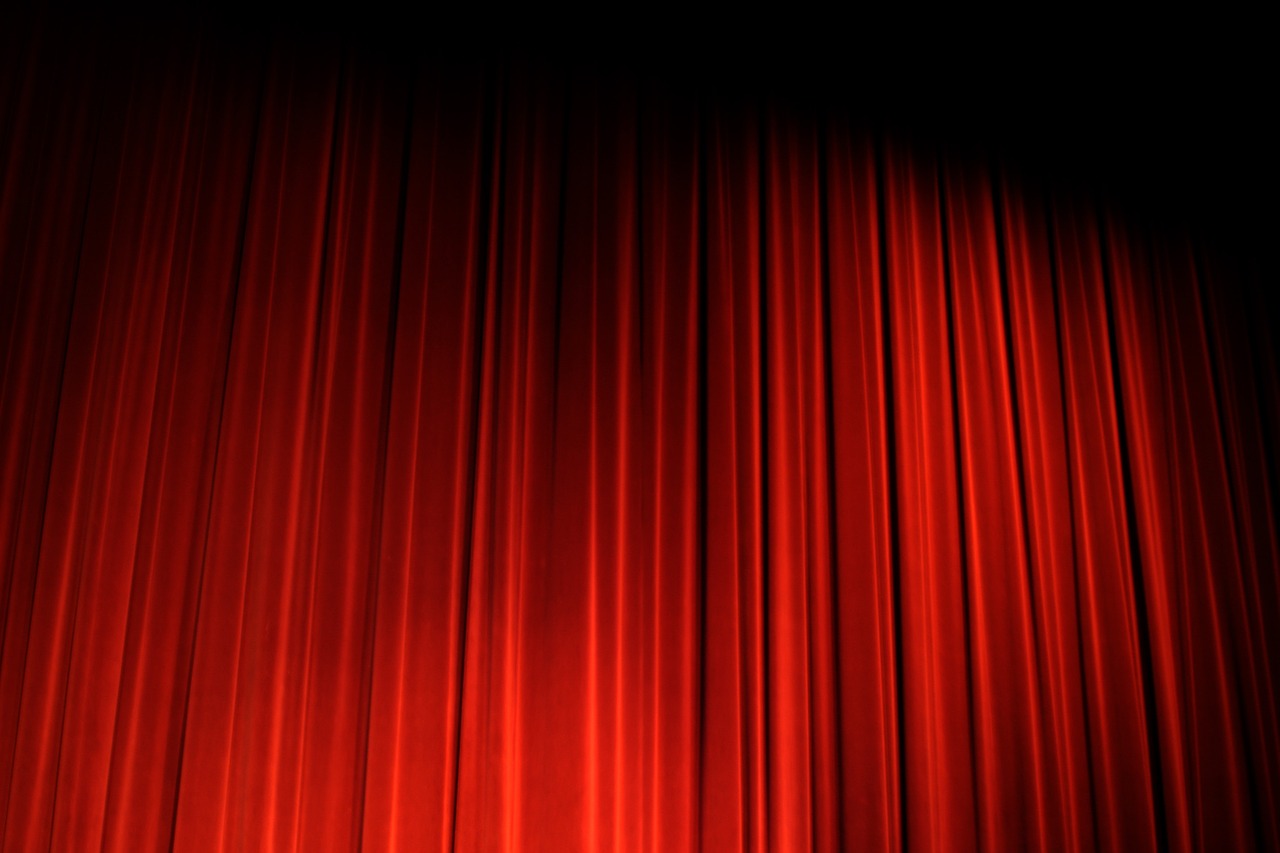 curtain red stage free photo