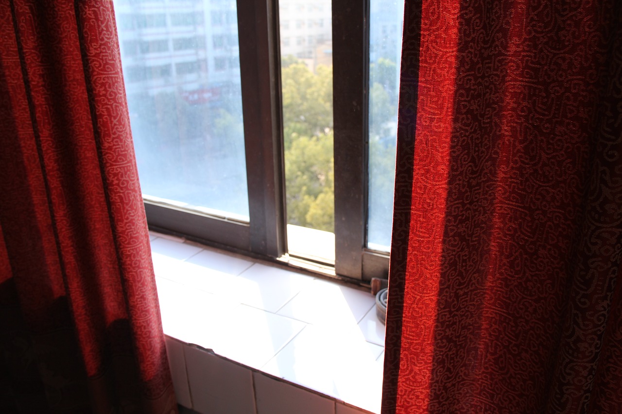 curtains window balcony free photo