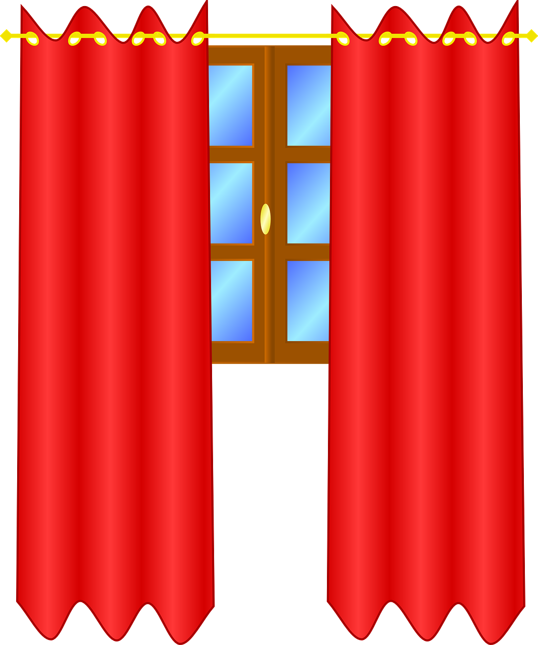 curtains window red free photo