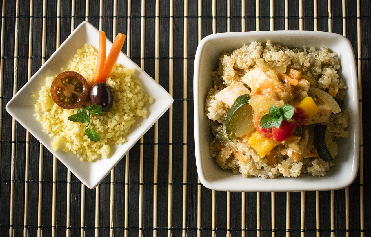 cuscus quinoa vegetables free photo