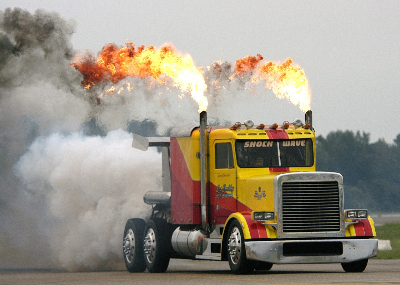 custom jet propelled truck jet engines fastest truck free photo