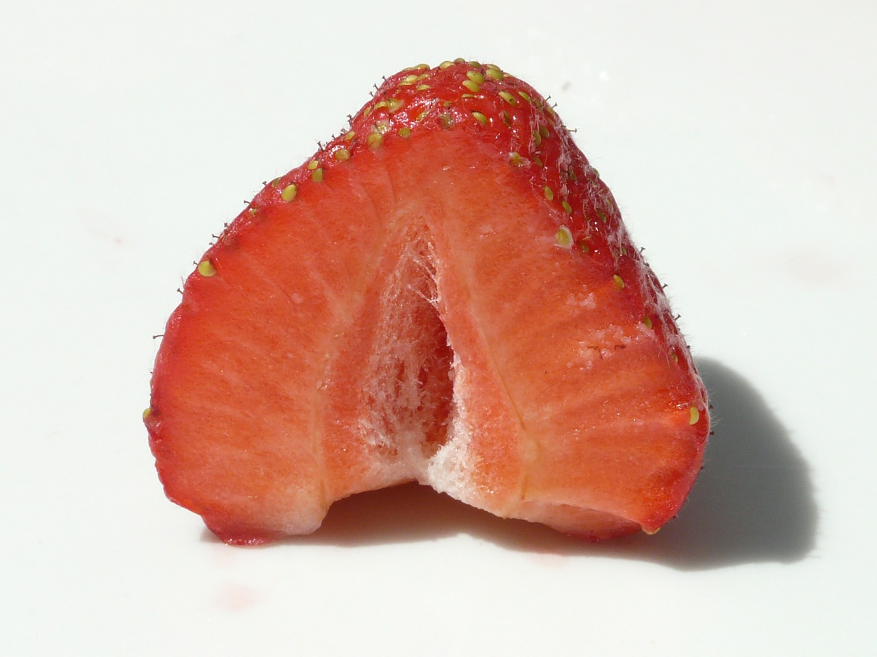 cut in half strawberry fruit free photo