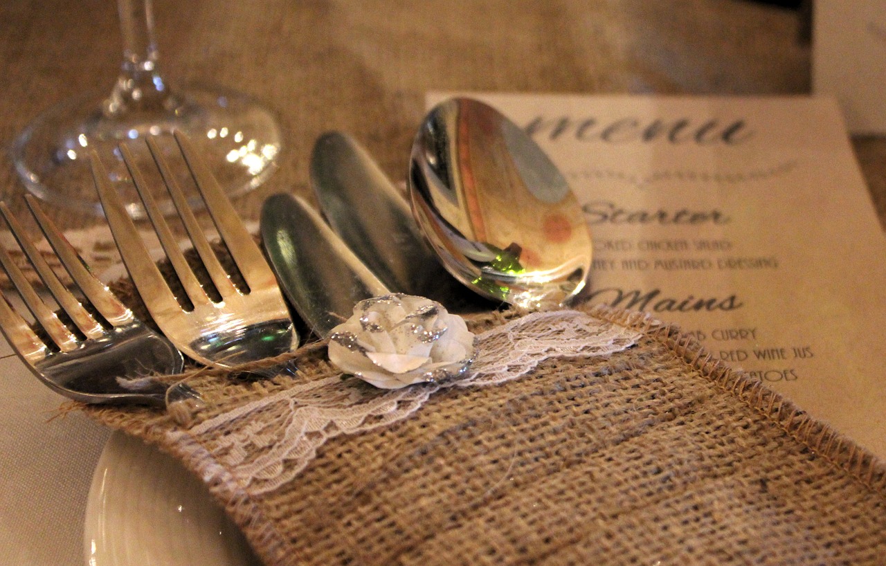 cutlery cutlery case wedding table free photo
