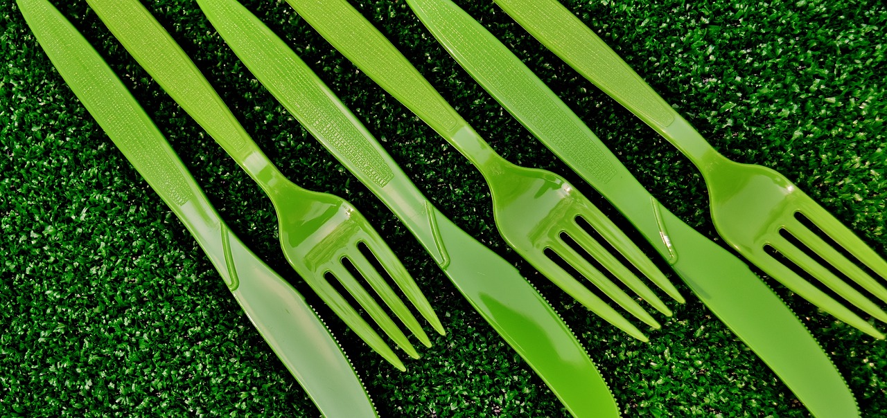 cutlery one way green free photo