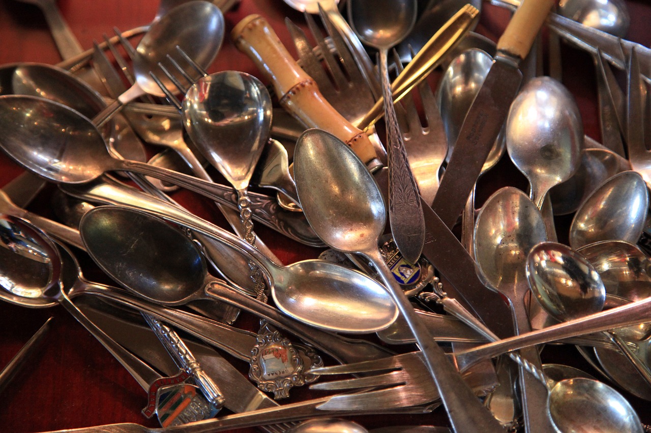 cutlery silver silverware free photo